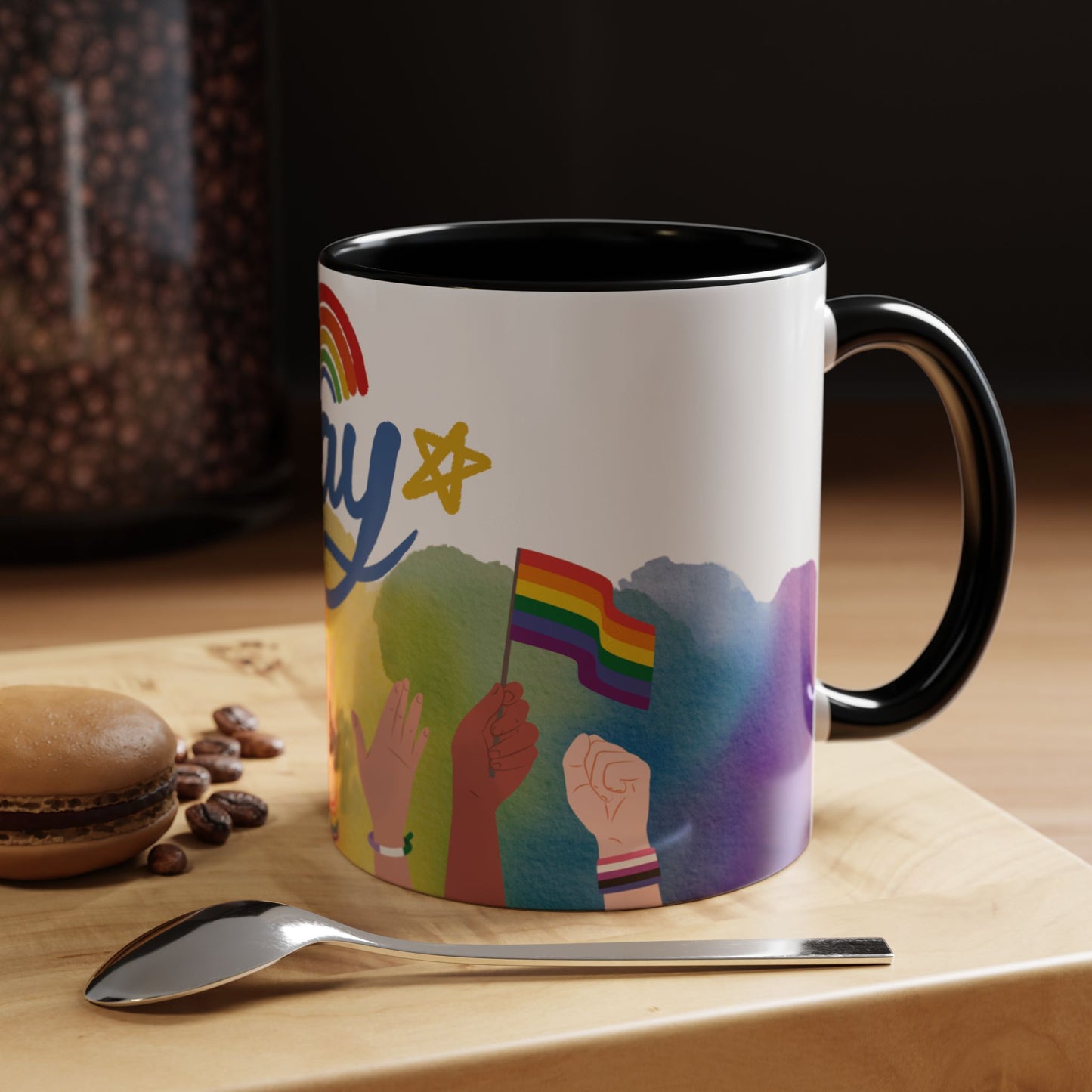 Bold Pride Accent Mug | Fun LGBTQ+ Gift | 11oz & 15oz Options