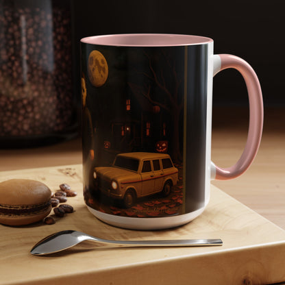 Clay-Style Slasher Halloween Night Mug | Accent Coffee Mug (11oz/15oz)
