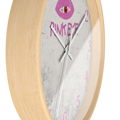 10" Pink Eye Wall Clock