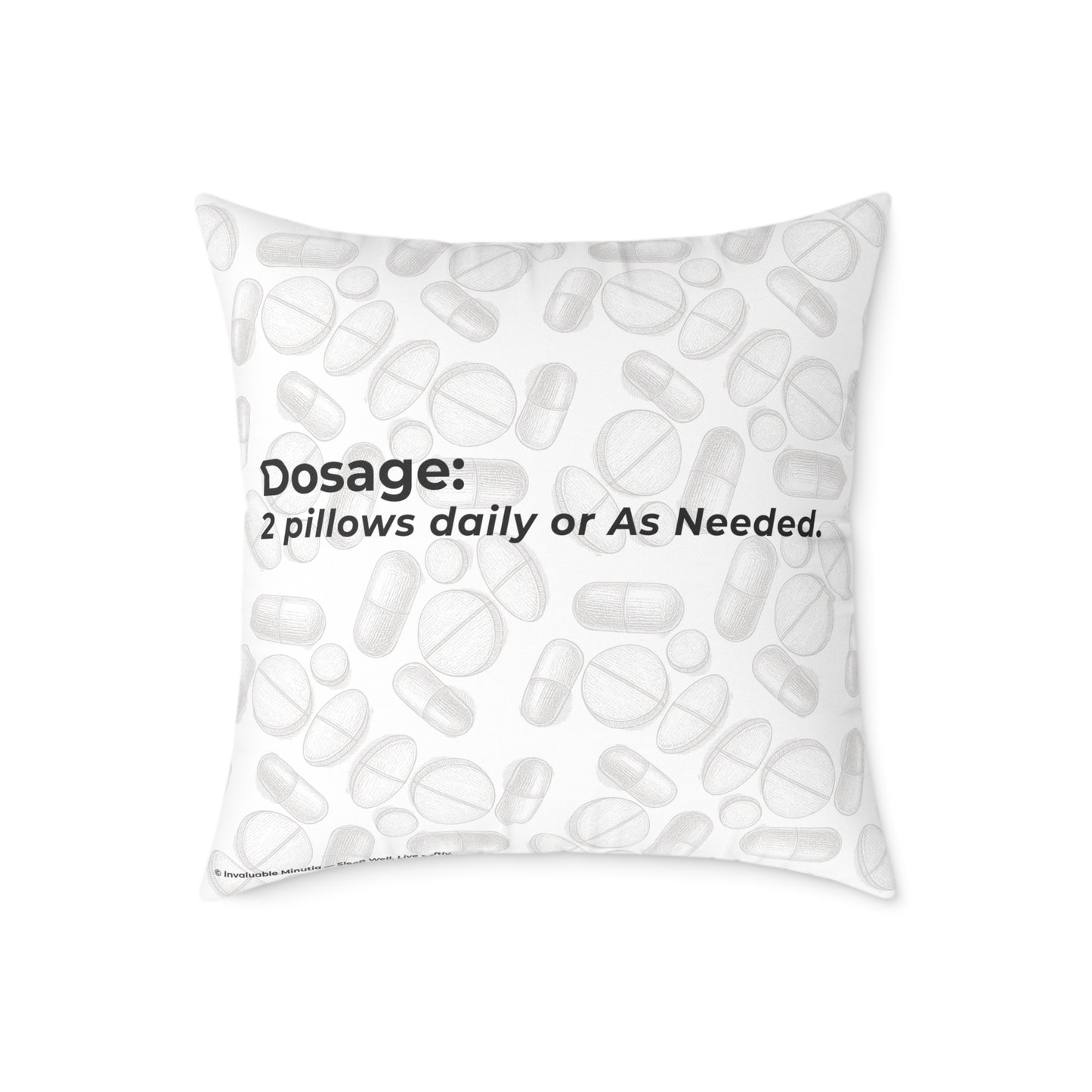 "Sorry for What I Said Before My Meds Kicked In" Canvas Throw Pillow