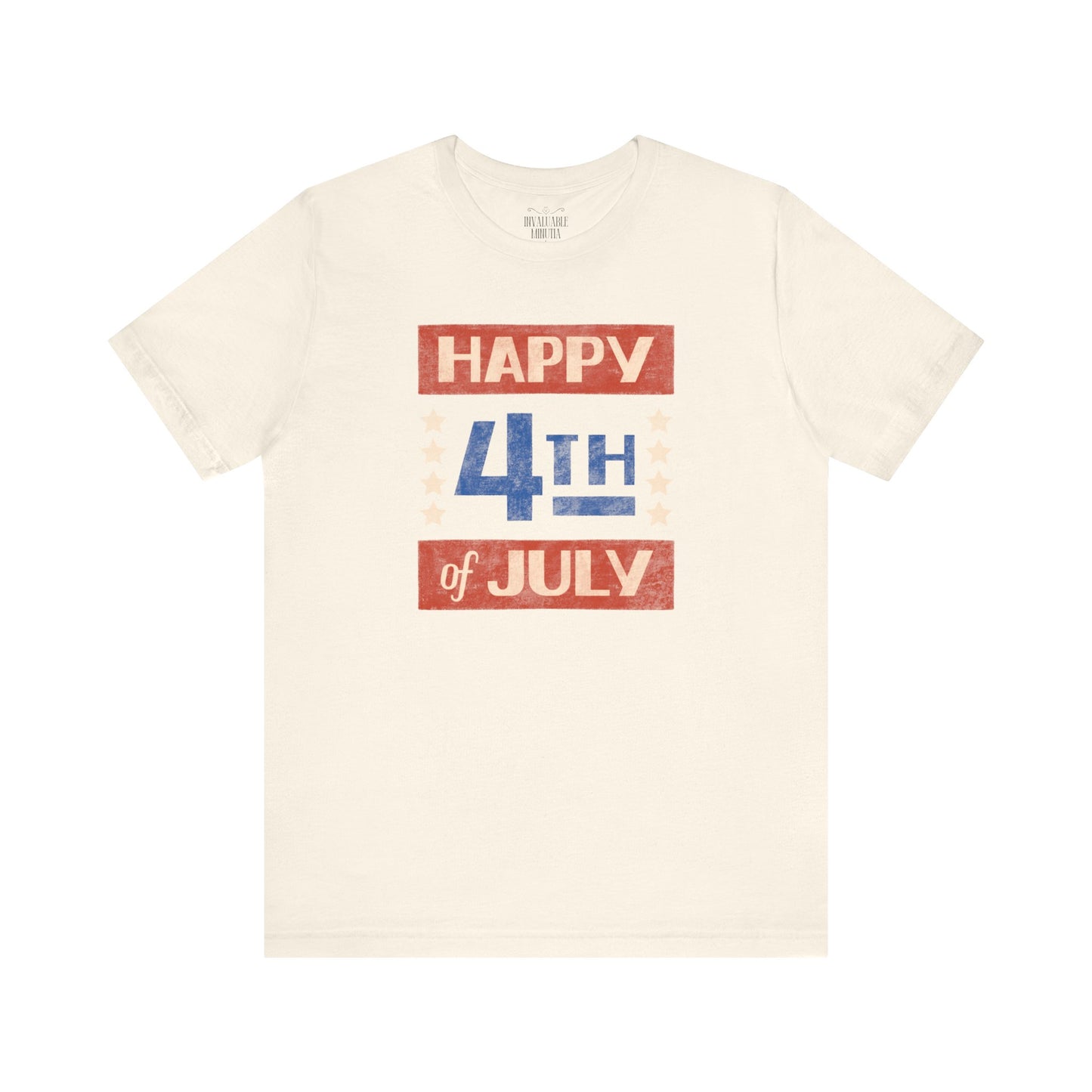 Happy 4th / Land of the Free Tee – Dual-Sided Print – Unisex Bella + Canvas Jersey T-Shirt