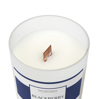 11oz Frosted Glass Natural Soy Wax Candle with Wooden Wick – Available in 9 Scents