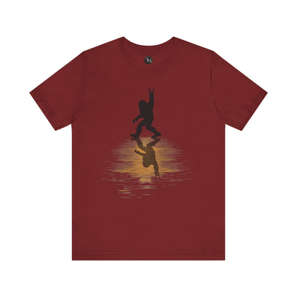 Rocking Bigfoot Unisex Bella+Canvas Jersey Tee - Fun Graphic Shirt for Nature & Cryptid Lovers