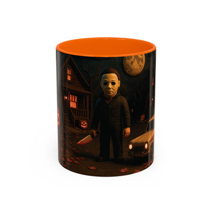 Clay-Style Slasher Halloween Night Mug | Accent Coffee Mug (11oz/15oz)