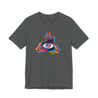 Camiseta Prism Eye: Diseño multicolor llamativo - Camiseta unisex