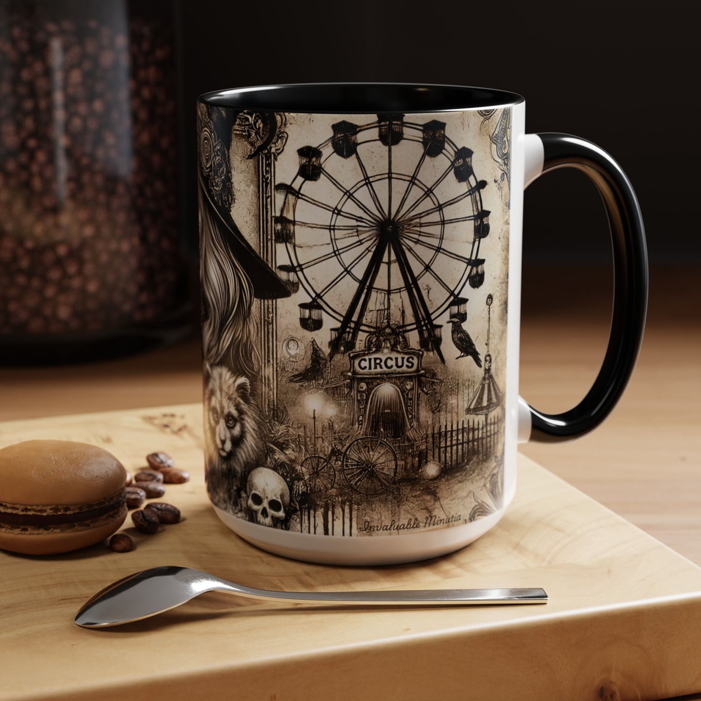 Creepy Circus Witch Mug | Vintage Halloween Accent Coffee Mug (11oz/15oz)