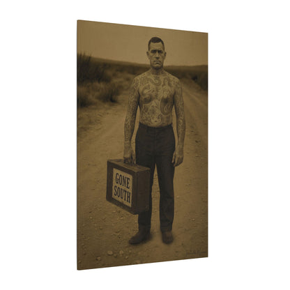 The Tattooed Man – Matte Canvas Print (Gallery-Wrapped) 0.75" – Vintage Circus-Inspired Canvas Wall Art