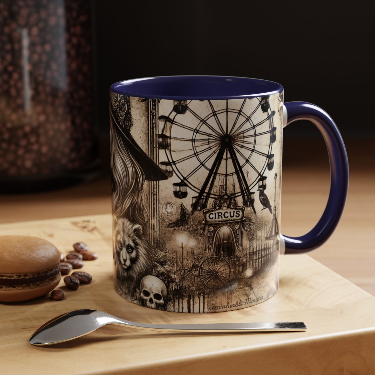 Creepy Circus Witch Mug | Vintage Halloween Accent Coffee Mug (11oz/15oz)