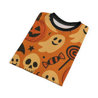Trick or Treat All-Over Print Tee – Vintage Halloween Ghosts & Pumpkins