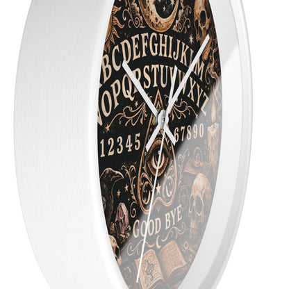 Ouija Board Wall Clock – Gothic Occult Spirit Board 10" Decor