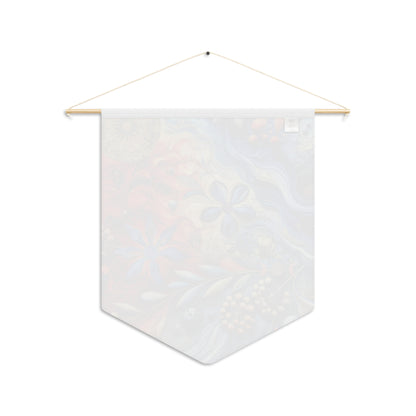 Celestial Nature Wall Banner – Surreal Botanical Pennant | Mystical Canvas Tapestry Decor