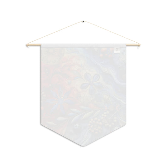 Celestial Nature Wall Banner – Surreal Botanical Pennant | Mystical Canvas Tapestry Decor