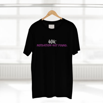 404 Motivation Not Found Funny Quote Tee – Premium AS Colour 5001 T-Shirt, Free Worldwide Shipping