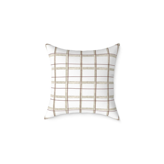 Modern Rustic Square Pillow, Cozy Home Decor, Throw Pillow for Living Room, Farmhouse Style Cushion, Perfect for Gifts