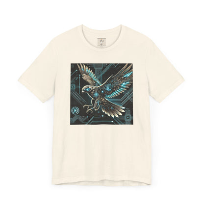 Futuristic Falcon Tech Tee - Unisex Short Sleeve Jersey Shirt - Cyber Falcon