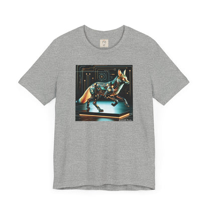 Futuristic Cybernetic Fox Graphic Tee - Unisex Jersey Short Sleeve T-Shirt