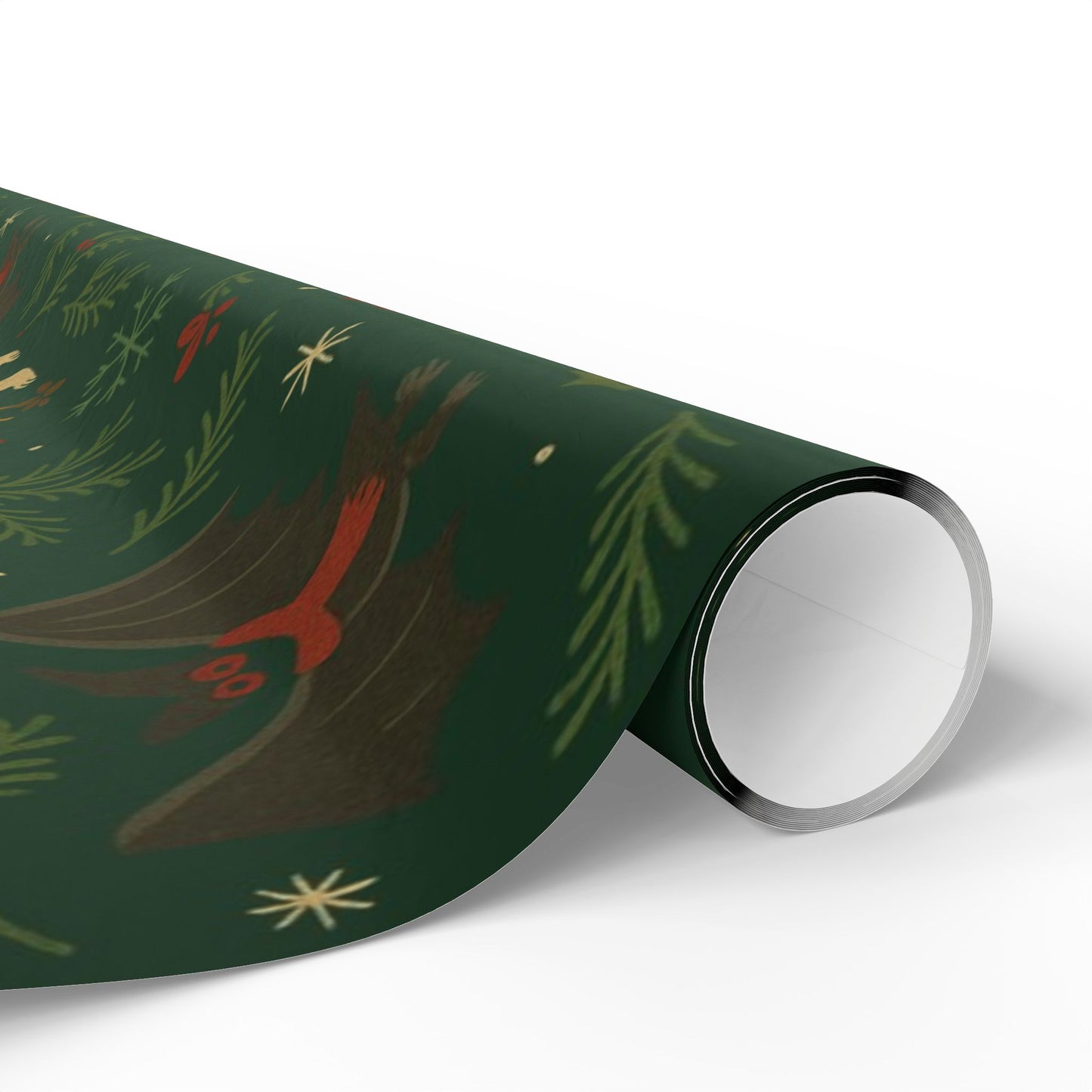 Cryptid Christmas Parade – Luxury Holiday Wrapping Paper, Folk-Art Bigfoot & Mothman Gift Wrap, 30" Roll (Matte/Gloss)