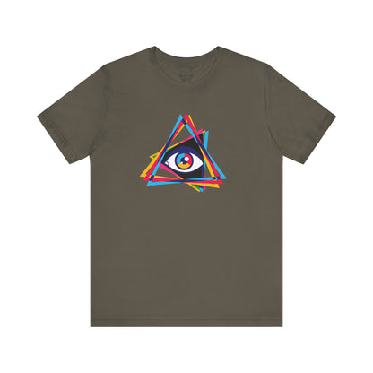 Camiseta Prism Eye: Diseño multicolor llamativo - Camiseta unisex