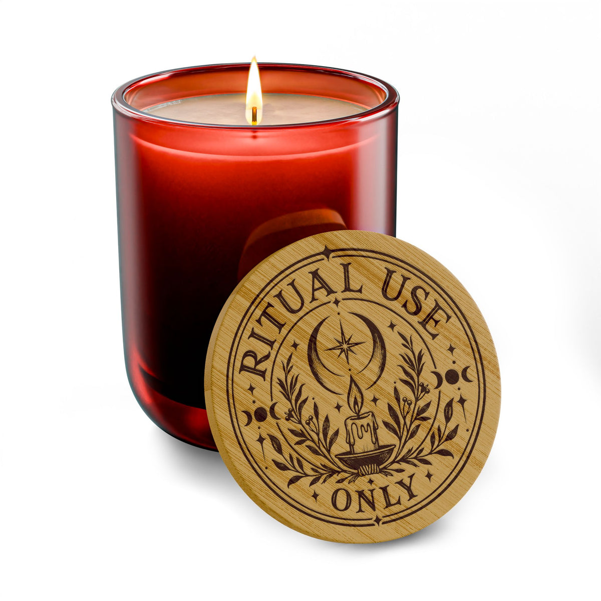 Ritual Use Only Scented Soy Candle — 14 oz Engraved Jar