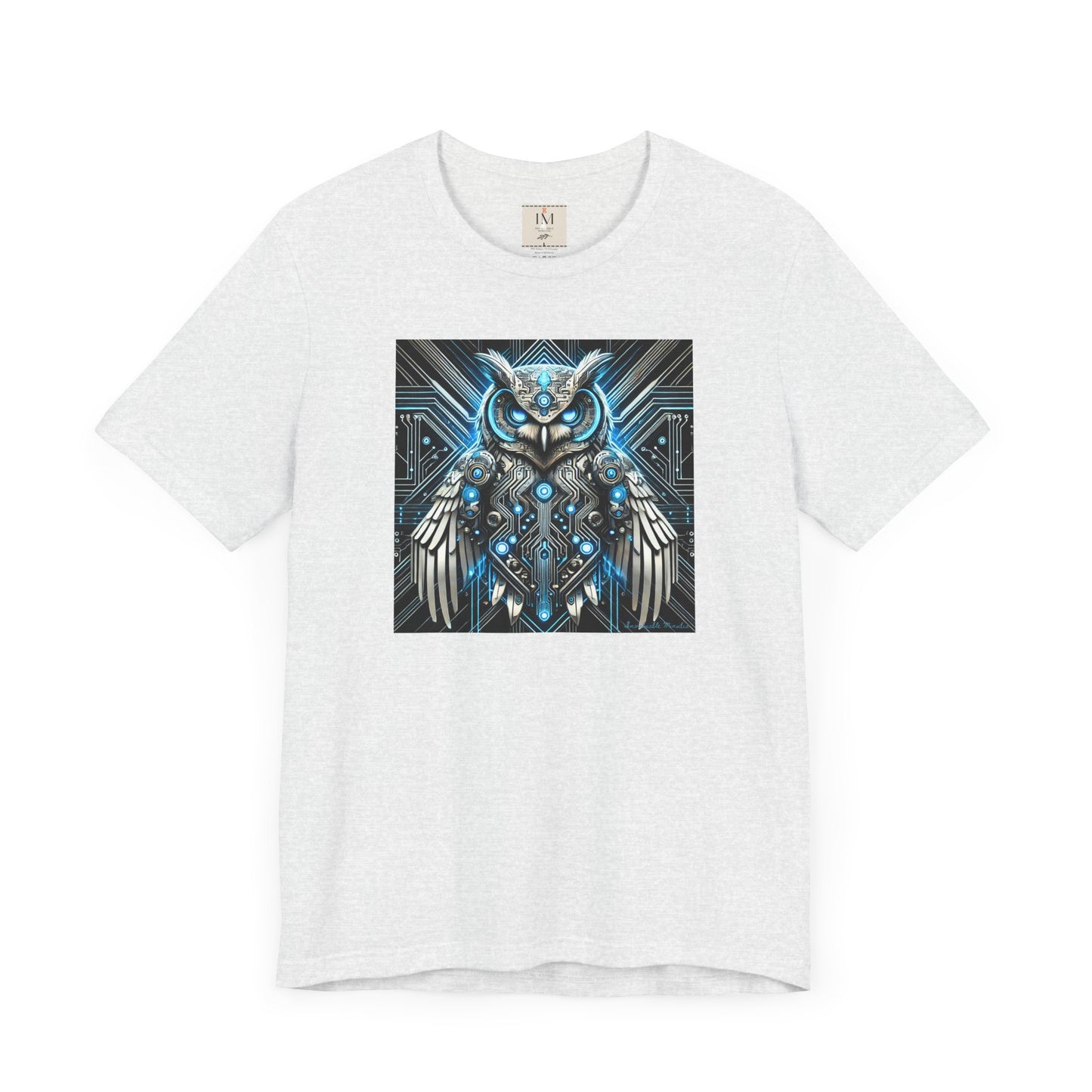 Mystical Cybernetic Owl Graphic Tee - Unisex Tch Short Sleeve T-Shirt