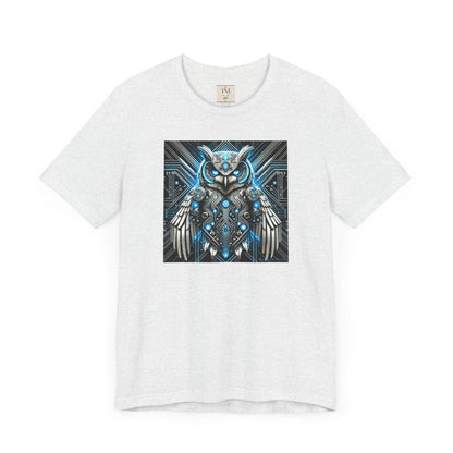 Mystical Cybernetic Owl Graphic Tee - Unisex Tch Short Sleeve T-Shirt
