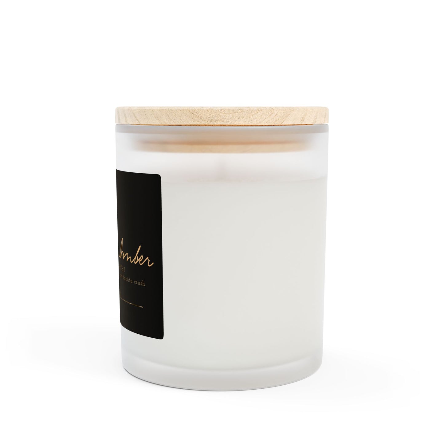 11oz Frosted Glass Natural Soy Wax Candle with Wooden Wick – Available in 9 Scents