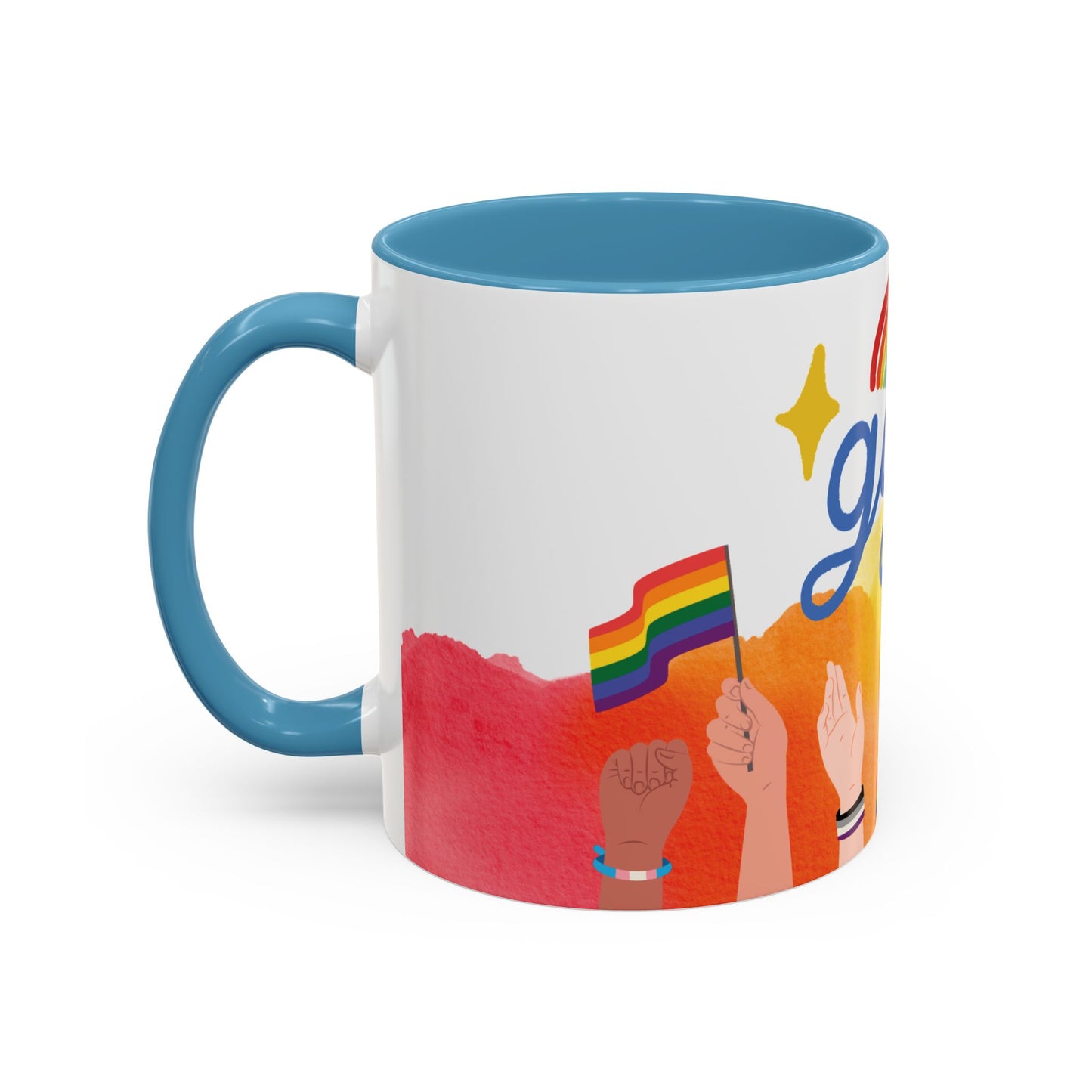 Bold Pride Accent Mug | Fun LGBTQ+ Gift | 11oz & 15oz Options