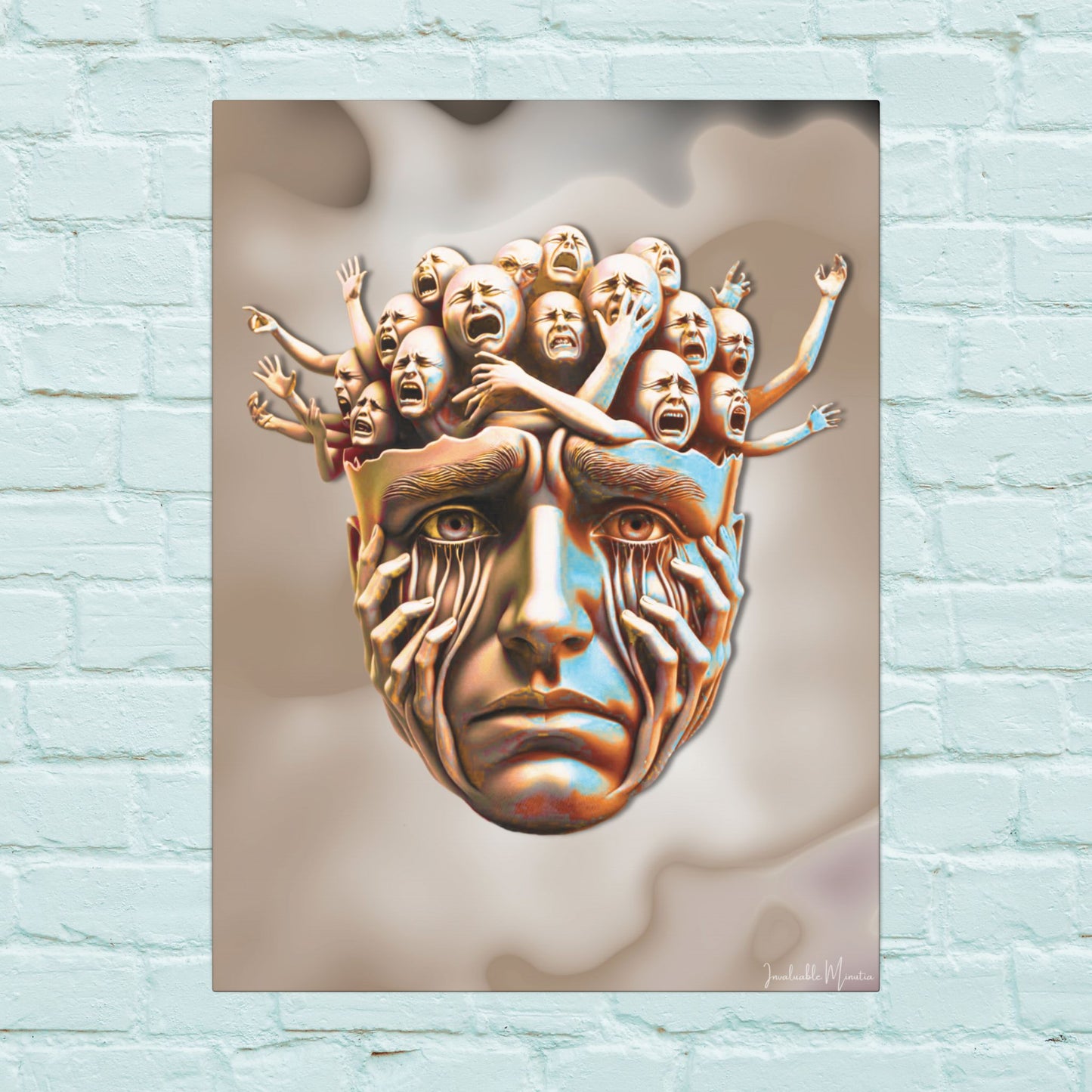 "Known." – Emotional Expressionism Stretched Vertical Canvas Wall Art - ADHD, Anxiety, Depression Reflection