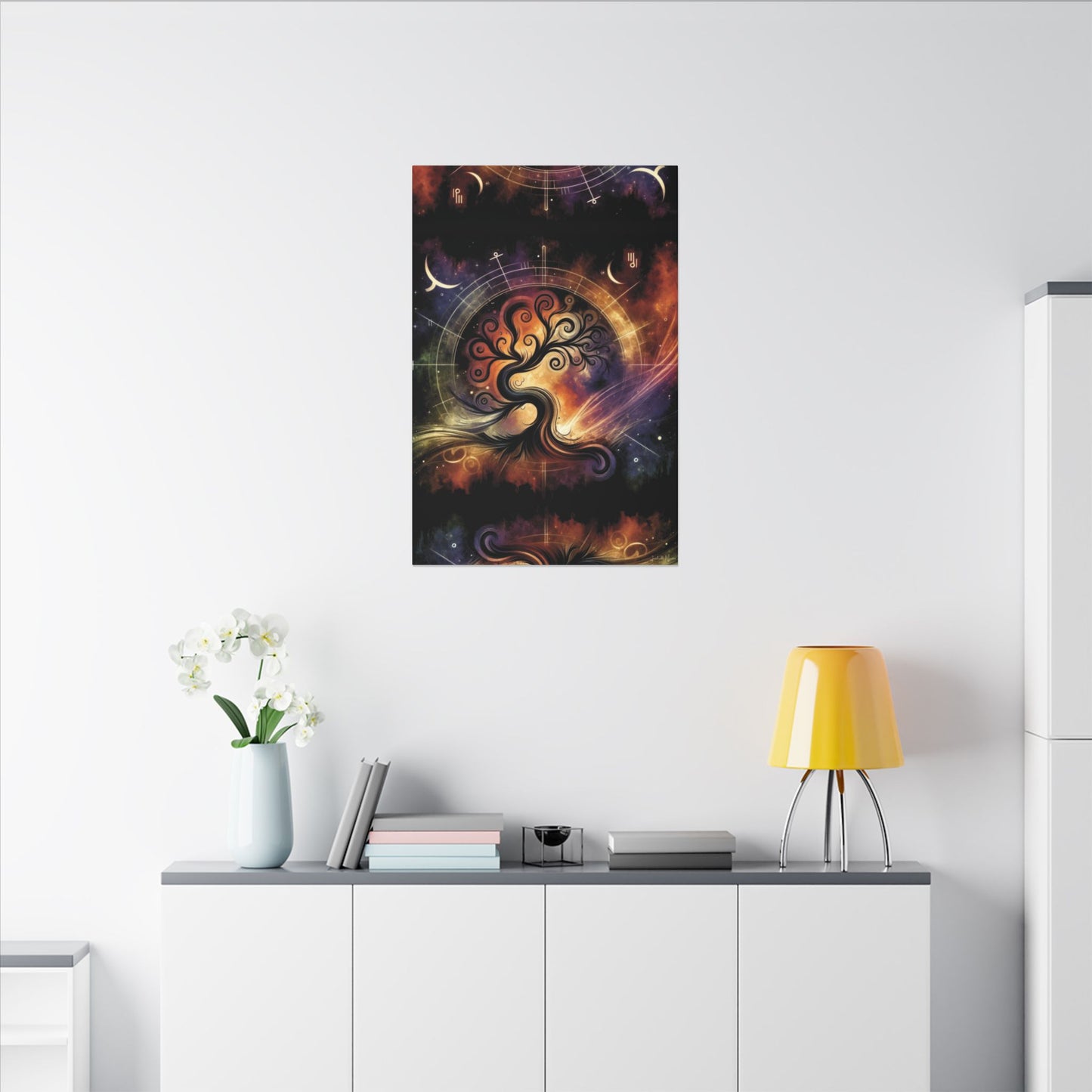Cosmic Tree of Life – Celestial Galaxy Canvas Print (0.75" Stretched) | Mystical Boho Wall Art