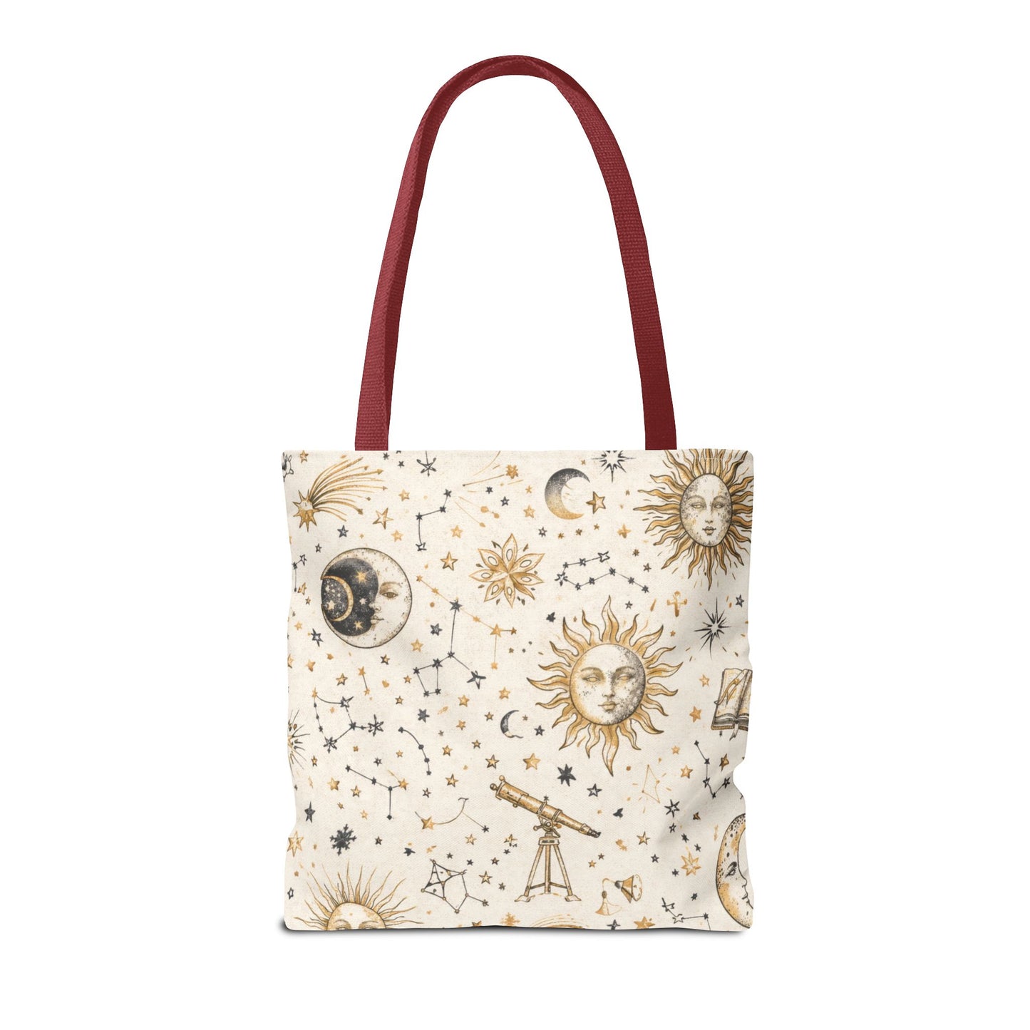 Celestial Sun & Moon Canvas Tote Bag