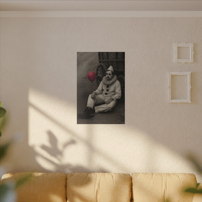The Clown – Matte Canvas Print (Gallery-Wrapped) 0.75" – Vintage Circus-Inspired Canvas Wall Art