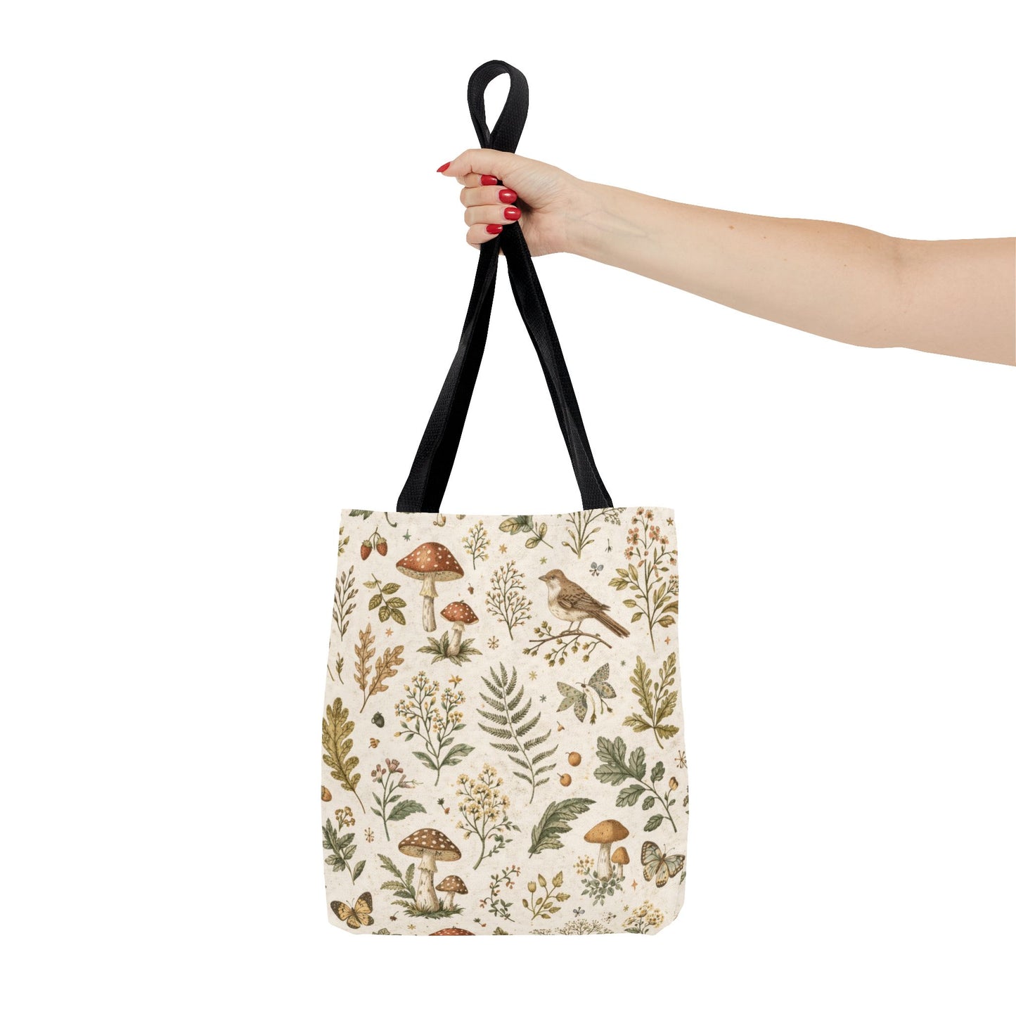 Cottagecore Botanical Canvas Tote Bag