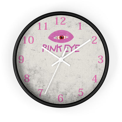 10" Pink Eye Wall Clock