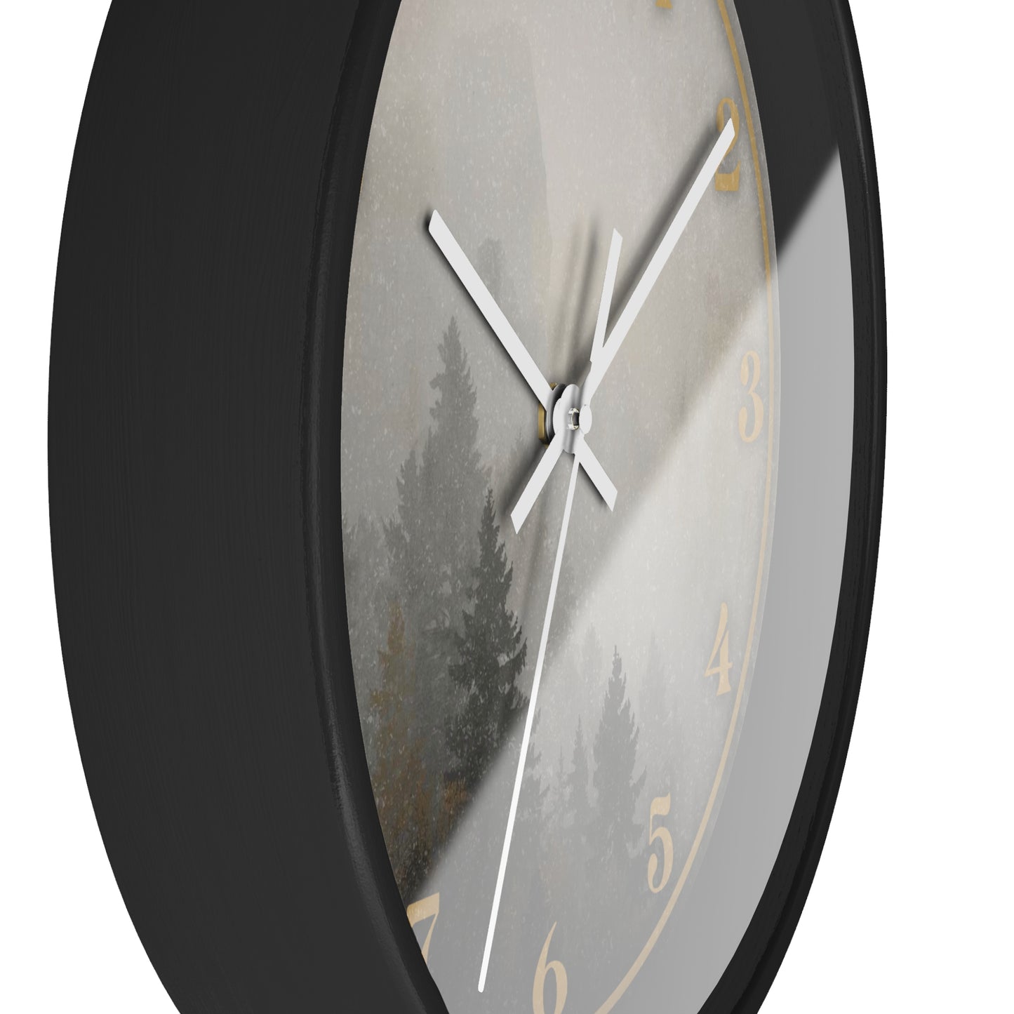 Fog & Pines Minimalist Forest 10" Wall Clock