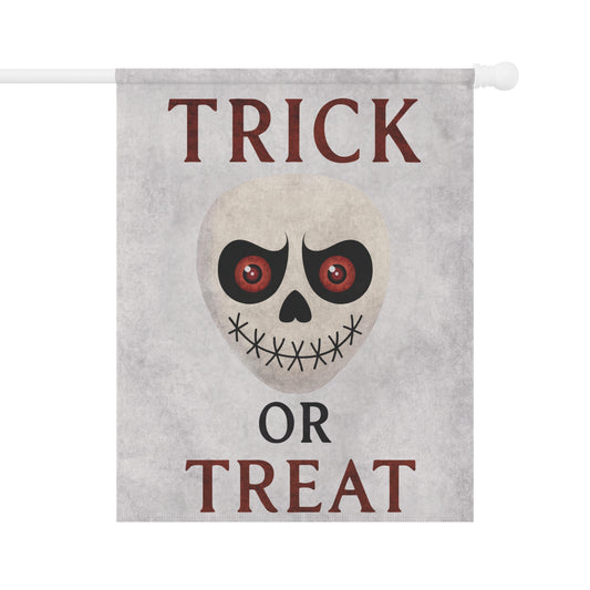 Trick or Treat Flag – Skull Halloween Garden Banner & House Flag | Boutique Spooky Porch Décor