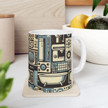 🎨 Minimalist Abstract Retro Revival Custom Coffee Mug – High Quality Gloss Finish – 11oz & 15oz