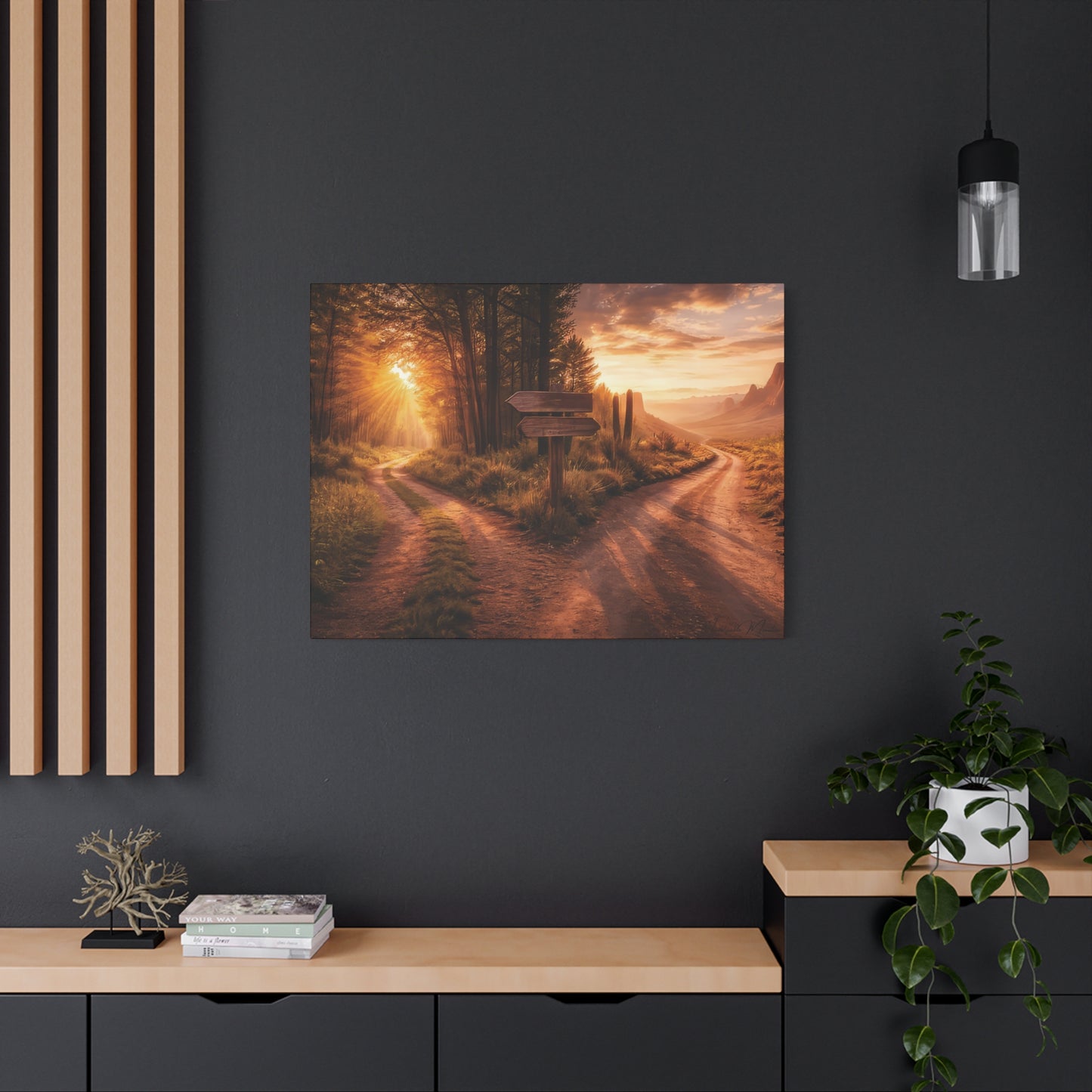 Split Roads Matte Canvas, Stretched, 1.25"