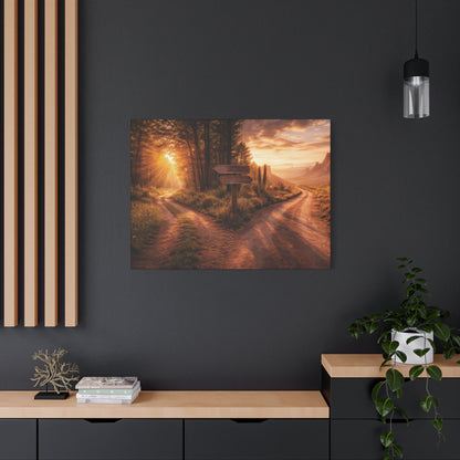 Split Roads Matte Canvas, Stretched, 1.25"