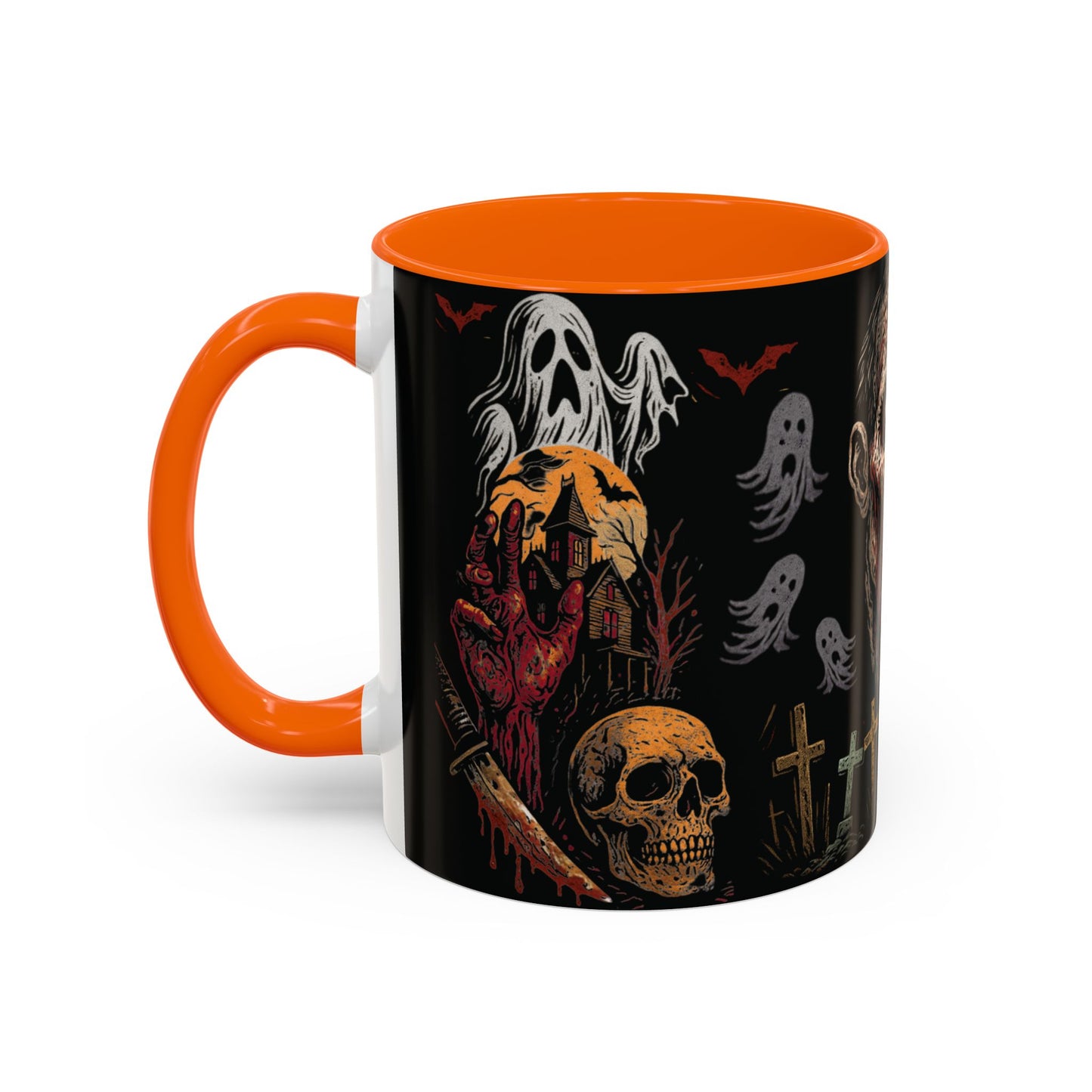 Horror Coffee Mug – Zombie Graveyard Halloween Design – 11oz & 15oz Ceramic – Creepy Goth Kitchen Decor