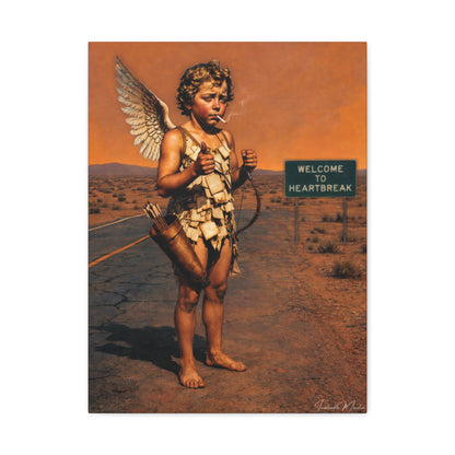 Welcome to Heartbreak – Nostalgic Americana Canvas Wall Art