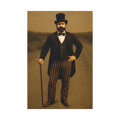 The Ringmaster – Vintage Circus Inspired Canvas Wall Art - Matte Canvas Print (Gallery-Wrapped) 0.75"