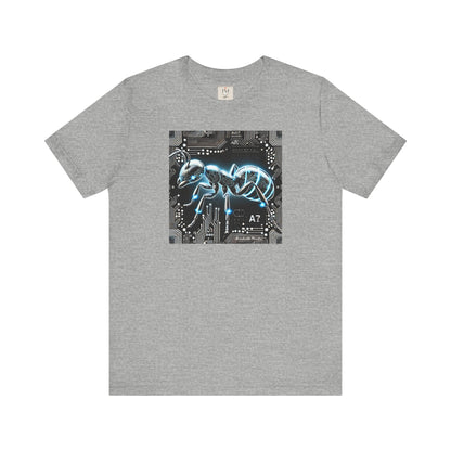 Futuristic Tech Ant Graphic Tee - Unisex Short Sleeve Jersey Shirt Techcore Tee