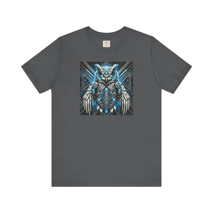 Mystical Cybernetic Owl Graphic Tee - Unisex Tch Short Sleeve T-Shirt