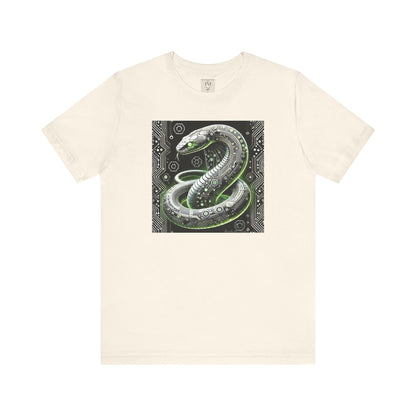 Cyber Snake Unisex Short Sleeve Tee - Futuristic Design for Tech Enthusiasts