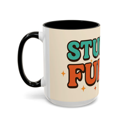 Study Fuel Color Accent Mug (11oz/15oz) – Retro Teacher/Student Coffee Cup • Back to School • Durable Ceramic