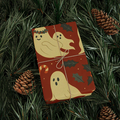Vintage Holiday Ghosties - Luxury Holiday Wrapping Paper, Victorian Ghost Gift Wrap, 30" Roll (Matte/Gloss)