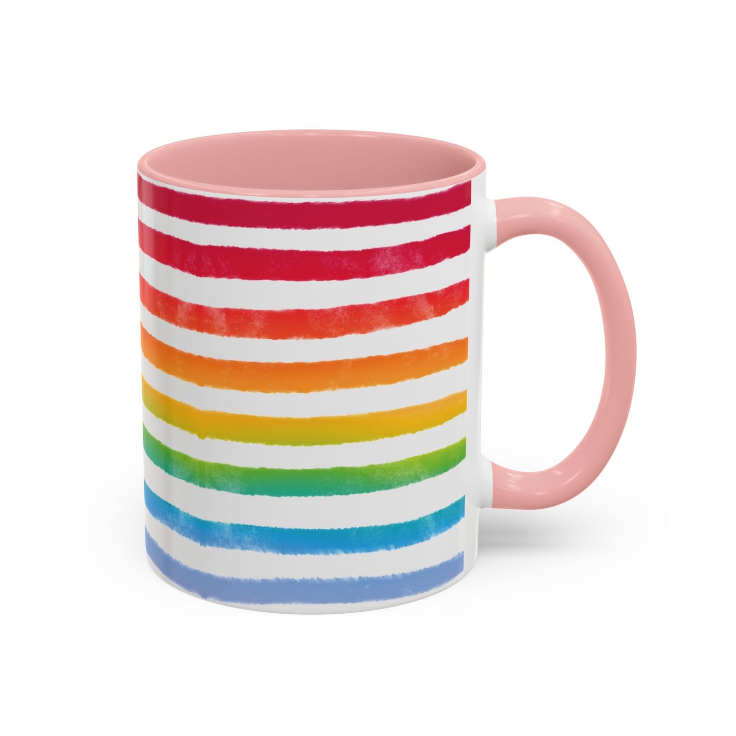 🌈 Bold Rainbow Stripes Pride Mug | 11oz/15oz | Purple Accent