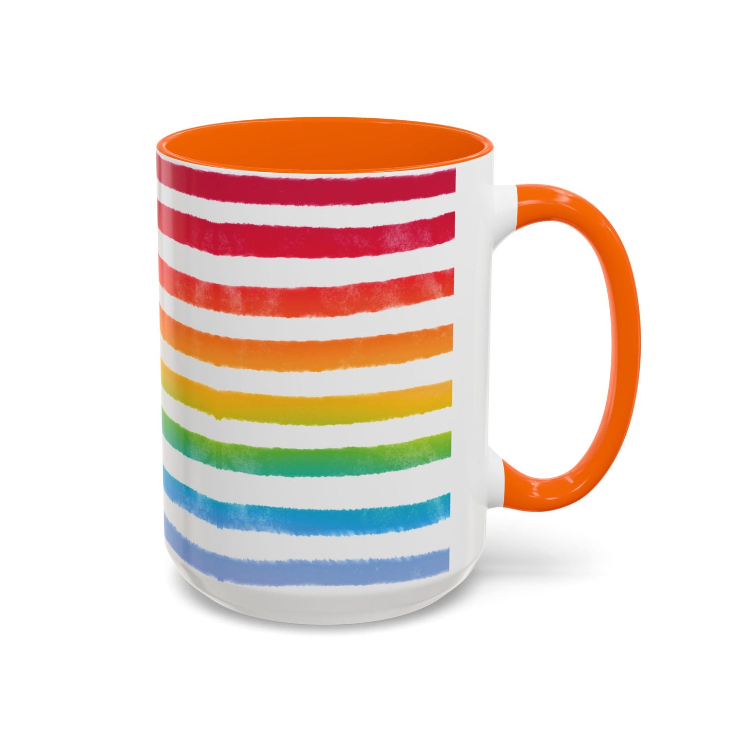 🌈 Bold Rainbow Stripes Pride Mug | 11oz/15oz | Purple Accent