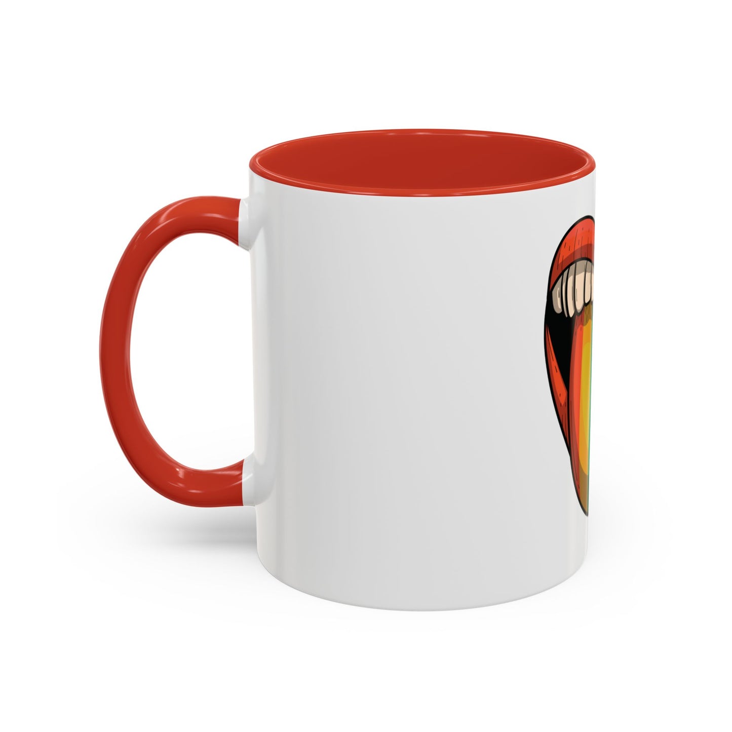 🔥💋 Pride Tongue Ceramic Mug – Rainbow Tongue Vibes 🌈✨