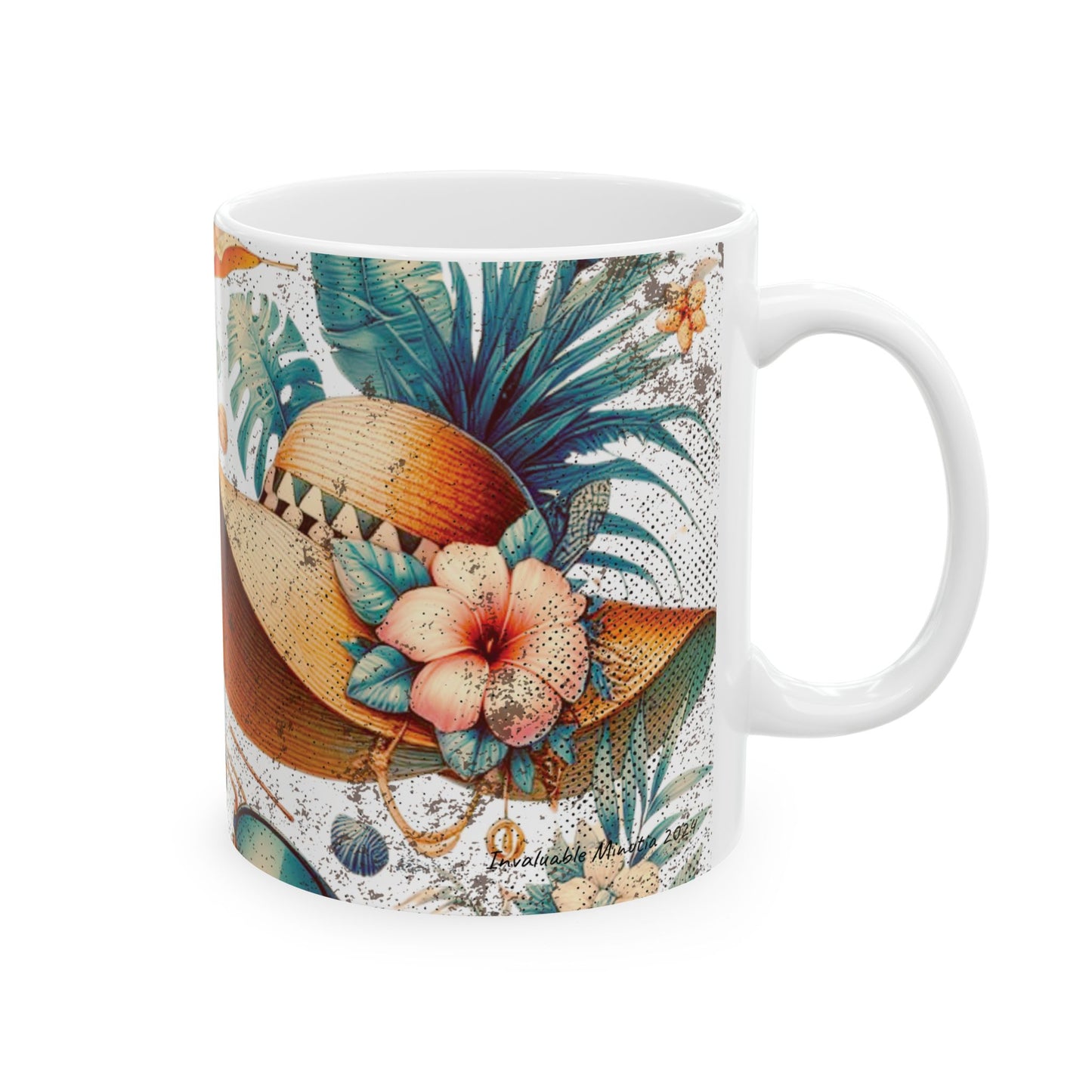 🌞 Ceramic Mug (11oz, 15oz) – Custom Grungy Summertime Graphic